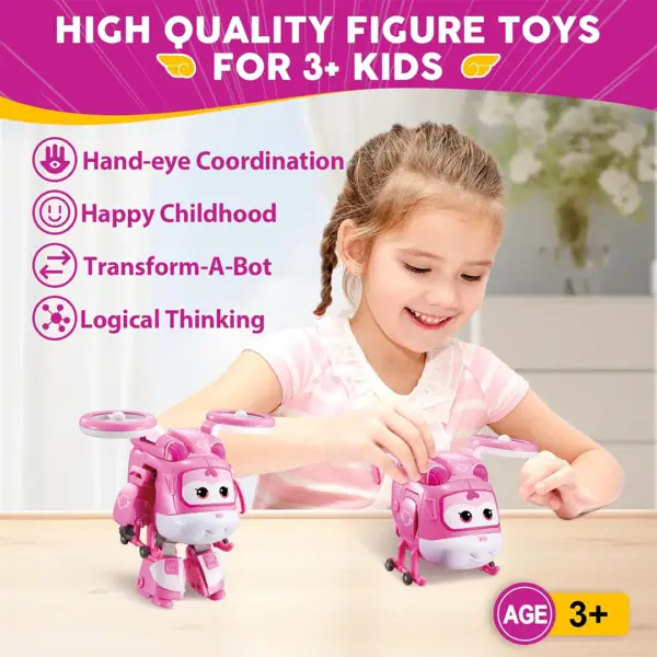 Super Wings 5" Transforming  Airplane to Robot