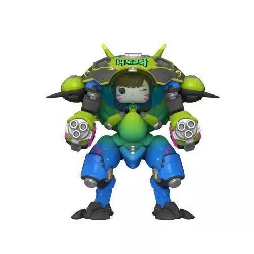 Funko Pop! Vinyl Super 6 in: Overwatch - D. VA with MEKA (Metallic) - Fanatics (Exclusive) #177