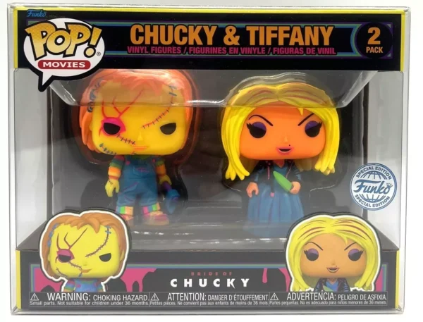 29 Funko Pop! Bride of Chucky Tiffany & Chucky Blacklight 2 Pack Special Edition
