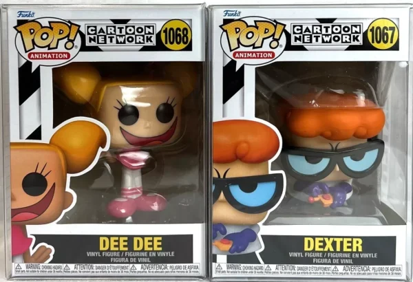 32 Funko Pop! Dexter Laboratory Dexter #1067 & Dee Dee #1068 Set of 2 W/Protectors