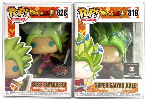 46 Funko Pop! DBS SS Kale Chalice Exclusive #819 & SS Kefla SE #828 Set of 2