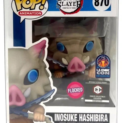 Funko Pop! Demon Slayer Inosuke Flocked LACC 2023 #870 Chalice Exclusive